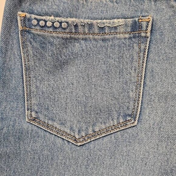 BLANK NYC The Baxter Ribcage Straight Leg Crop Pant Jeans On Ocean Time 26 - Picture 10 of 13